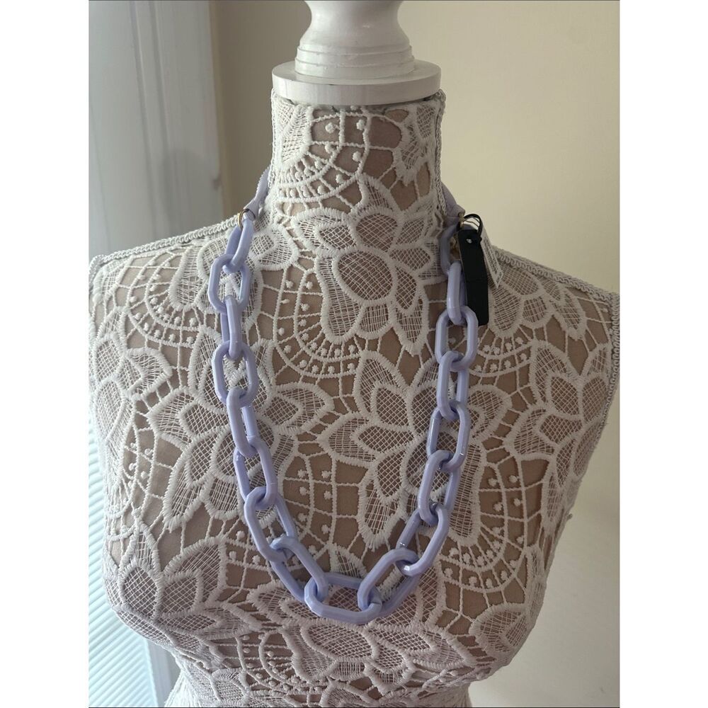 NWT J. Crew Lavender Chain Link Necklace
